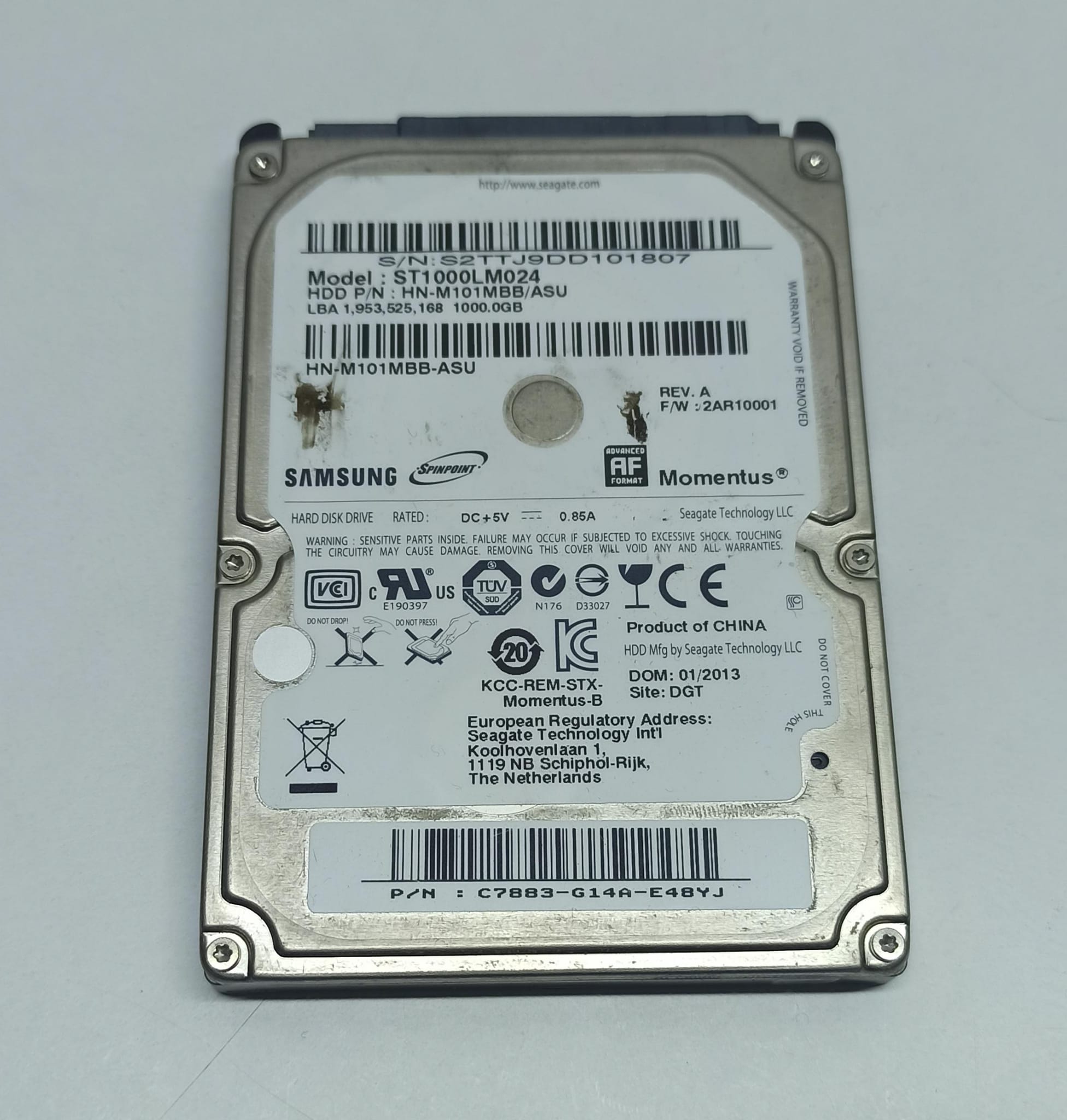 2.EL HDD 2.5 1TB MUHTELİF MARKA