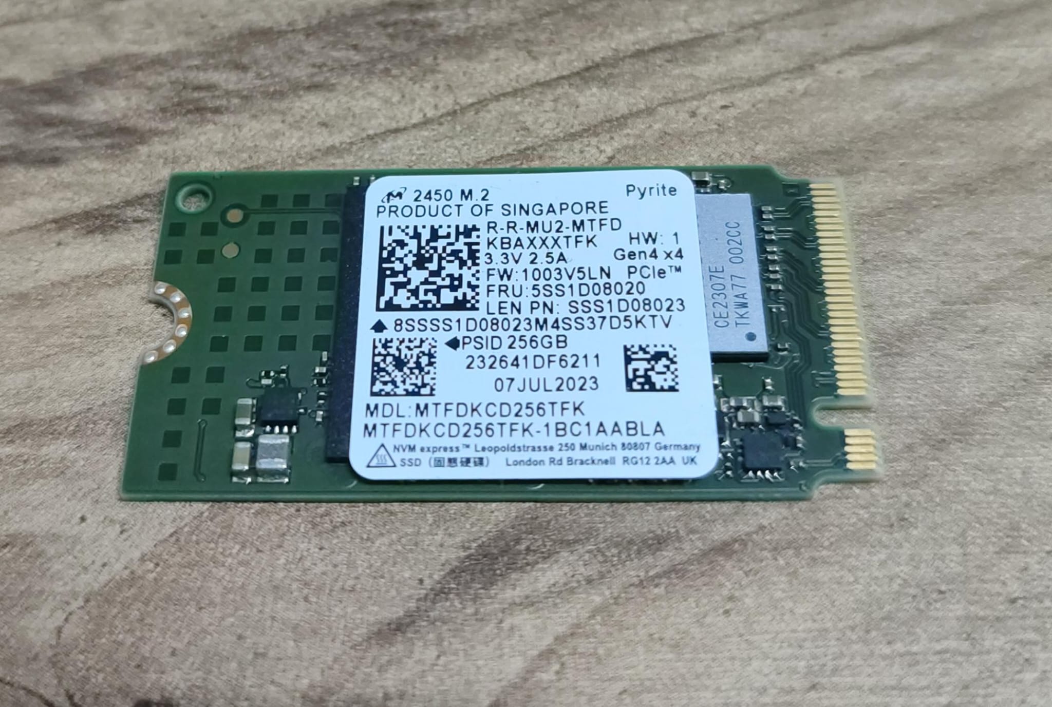 2.EL HDD SSD 256GB M2 NVME MUHTELİF MARKA KISA