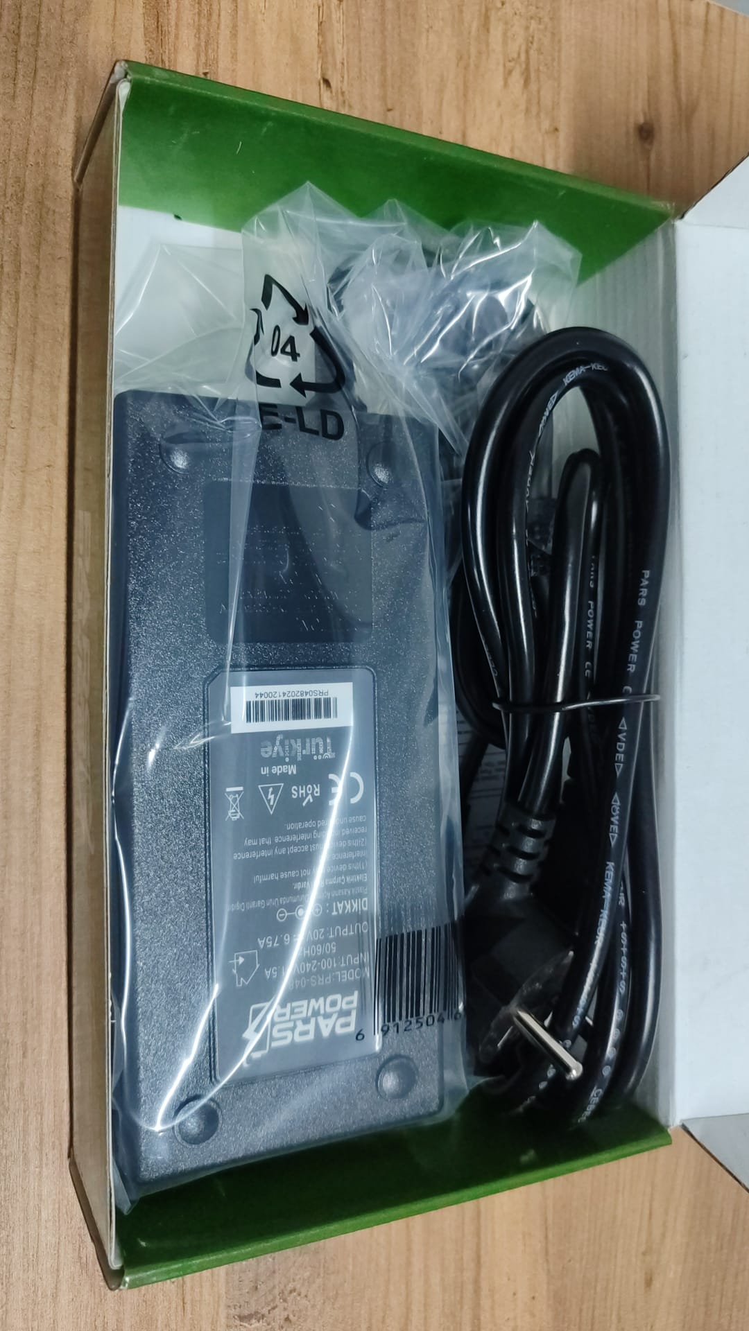 ADAPTÖR NTB PARSPOWER PRS-048 65W KARE UÇ 20V 6.75A(MUADİL)