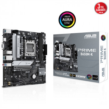 ANAKART ASUS PRIME B650M-K DDR5 6400+(OC) HDMI VGA M.2 AMD AM5