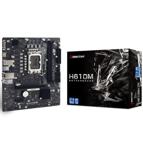ANAKART BIOSTAR H610MH D5 DDR5 5600MHZ HDMI VGA M2 96GB MAX