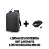 ÇANTA NOTEBOOK LENOVO B210 SIRT ÇANTASI 16 4X40T84059+ LENOVO ESSENTIAL KABLOSUZ MOUSE 4X30M56887