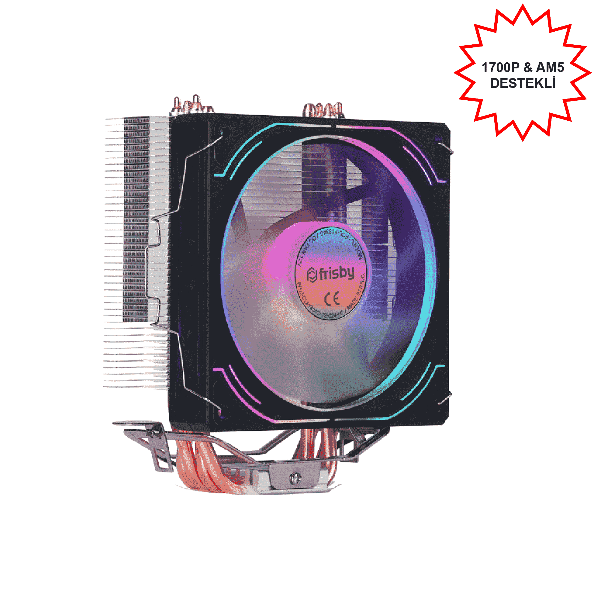 FAN CPU KULE TİPİ COLOR FRİSBY FCL-F1334C ARGB