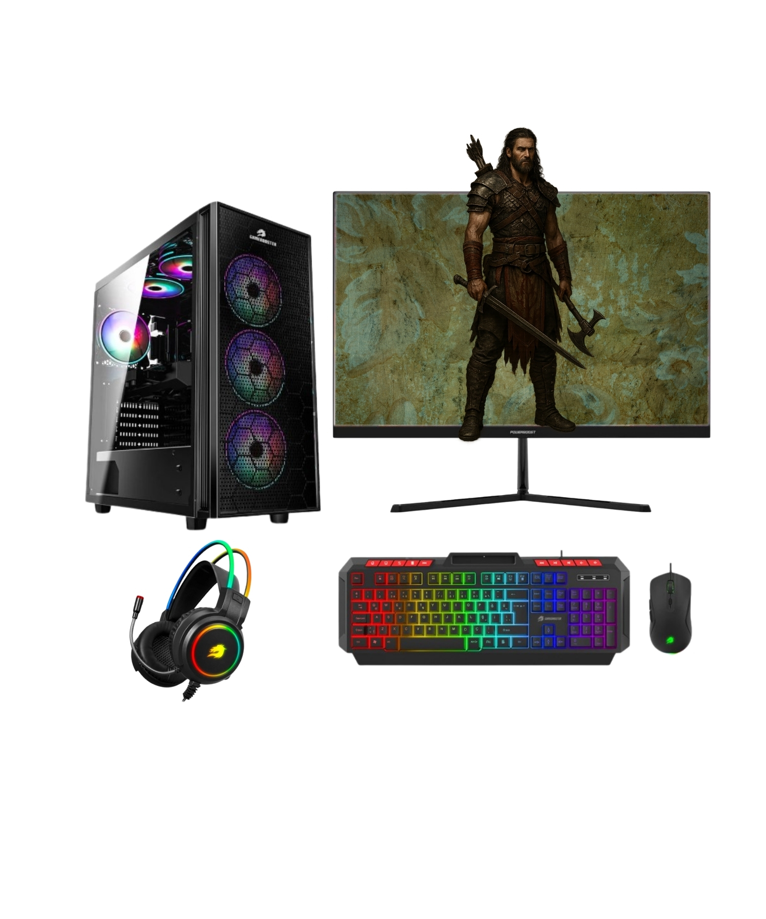 GAMEBOOSTER RYZEN 7 9800X3D 64GB DDR5 1TB M2 RX7700XT VGA 