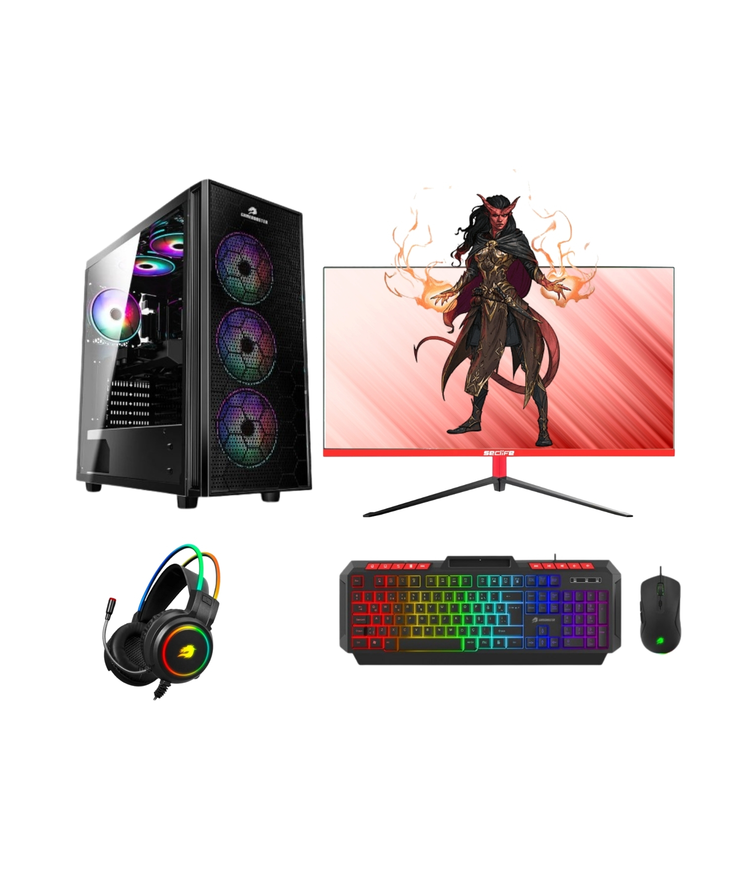 GAMEBOOSTER RYZEN 7 9800X3D 64GB DDR5 1TB M2 RX7700XT VGA 