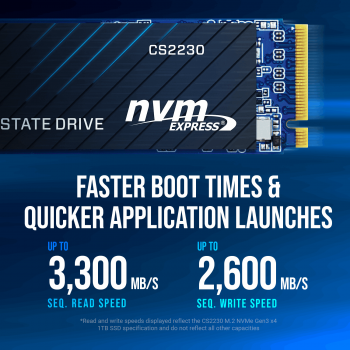 HDD SSD 1TB M2 NWME PNY CS2230 1 TB 3300/2600 NVME PCIE M.2 SSD (M280CS2230-1TB-RB)