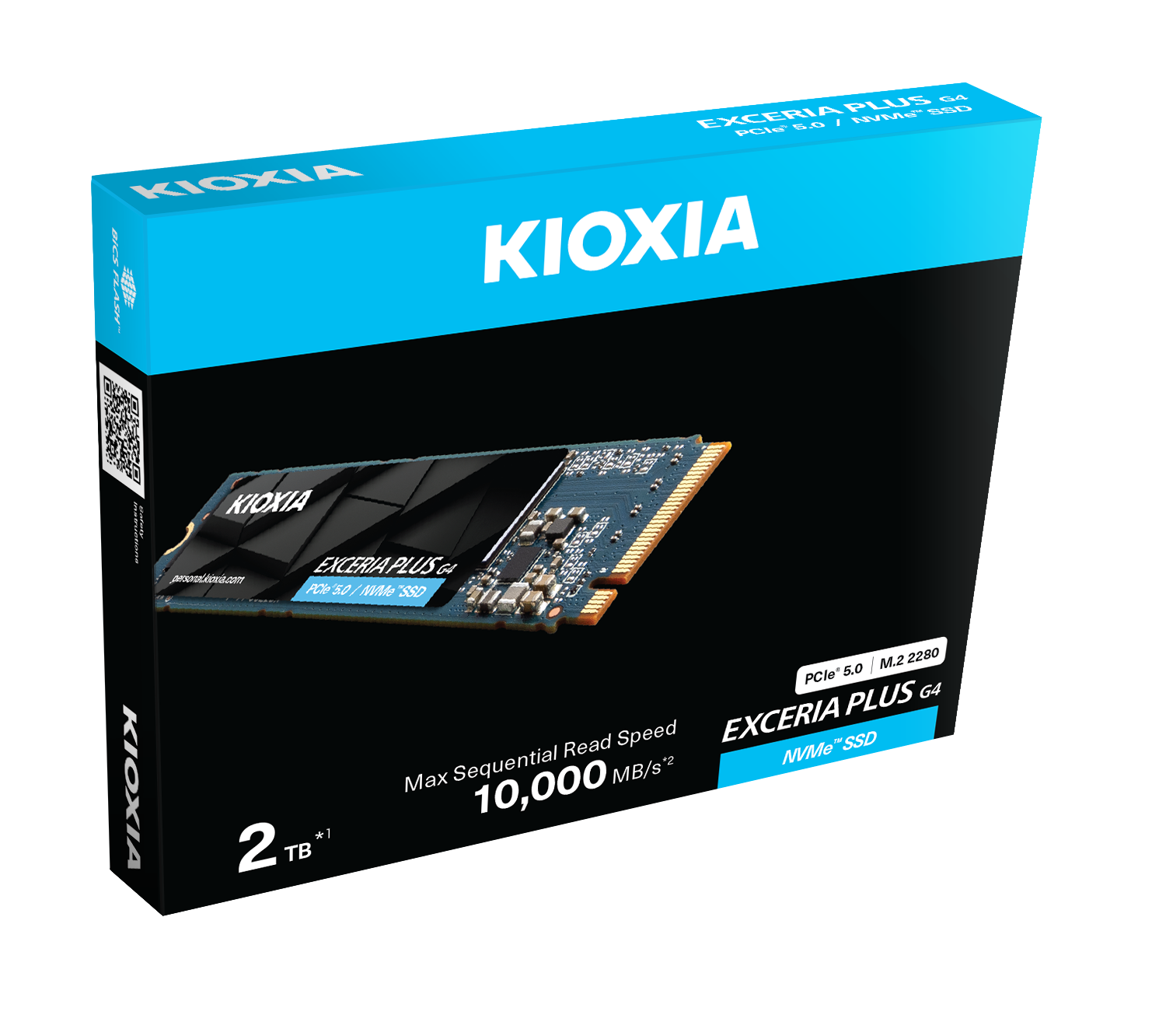 HDD SSD 2TB M2 NVME KIOXIA EXCERIA PLUS G4 R:10000 MB/S W:8200 MB/S