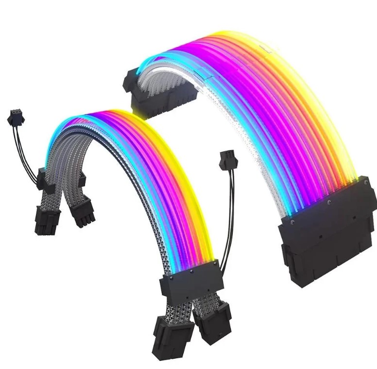 KABLO RGB GAMEBOOSTER 8P*2  8P (VGA VE CPU) + 24P UZATMASI LED SIRALI