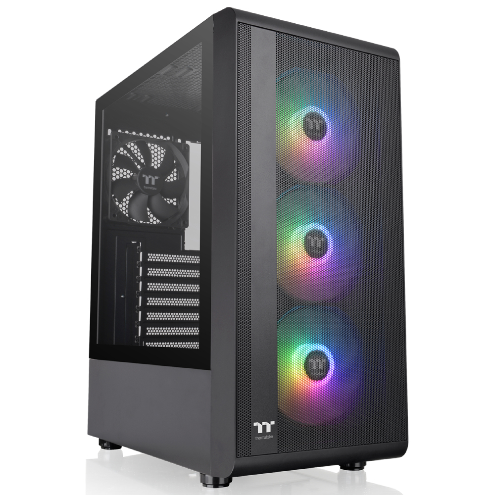 KASA 550W 80+ THERMALTAKE S200 TG ARGB 3X120MM FAN MESH ÖN PANEL, TEMPERED GLASS PENCERELİ OYUNCU KASASI