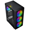 KASA 600W GAMEBOOSTER CASTLE A651B APFC USB 3.0 MESH 4*RAİNBOW FANLI MİD-T ATX GAMİNG SİYAH KASA ürününün detaylarını incele KASA 600W GAMEBOOSTER CASTLE A651B APFC USB 3.0 MESH 4*RAİNBOW FANLI MİD-T ATX GAMİNG SİYAH KASA