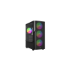 KASA 650W 80+ GAMEBOOSTER CRUX E650B USB 3.0 MESH 4*RAINBOW FANLI GAMING SİYAH KASA