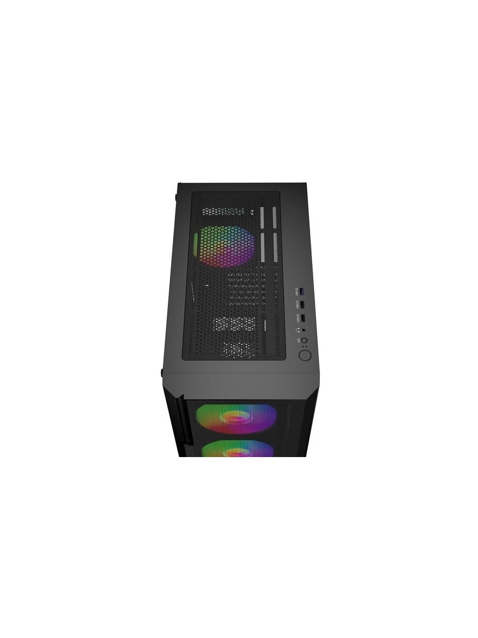 KASA 650W 80+ GAMEBOOSTER CRUX E650B USB 3.0 MESH 4*RAINBOW FANLI GAMING SİYAH KASA