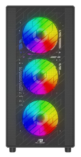 KASA 750W 80+ BRONZE POWERBOOST A700B ATX USB 3.0 RAİNBOW FANLI MESH GAMİNG SİYAH KASA