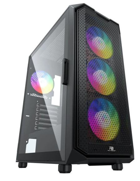 KASA 750W 80+ BRONZE POWERBOOST PB-P521B USB 3.0 ATX MESH ARGB FAN SİYAH KASA