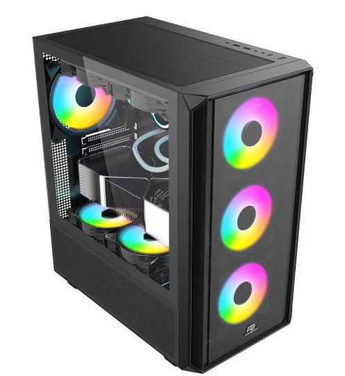 KASA 850W 80+ BRONZE POWERBOOST PB-P3602BB USB 3.0 ATX MESH ARGB FAN SİYAH KASA