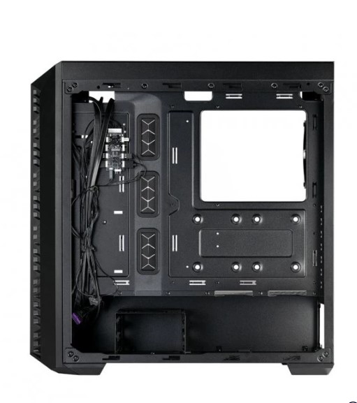 KASA CM MASTERBOX 520 SİYAH TEMPERED GLASS ARGB 4X120MM FANLI, MESH ÖN PANEL PENCERELİ MİDTOWER KASA ( PSU YOK )