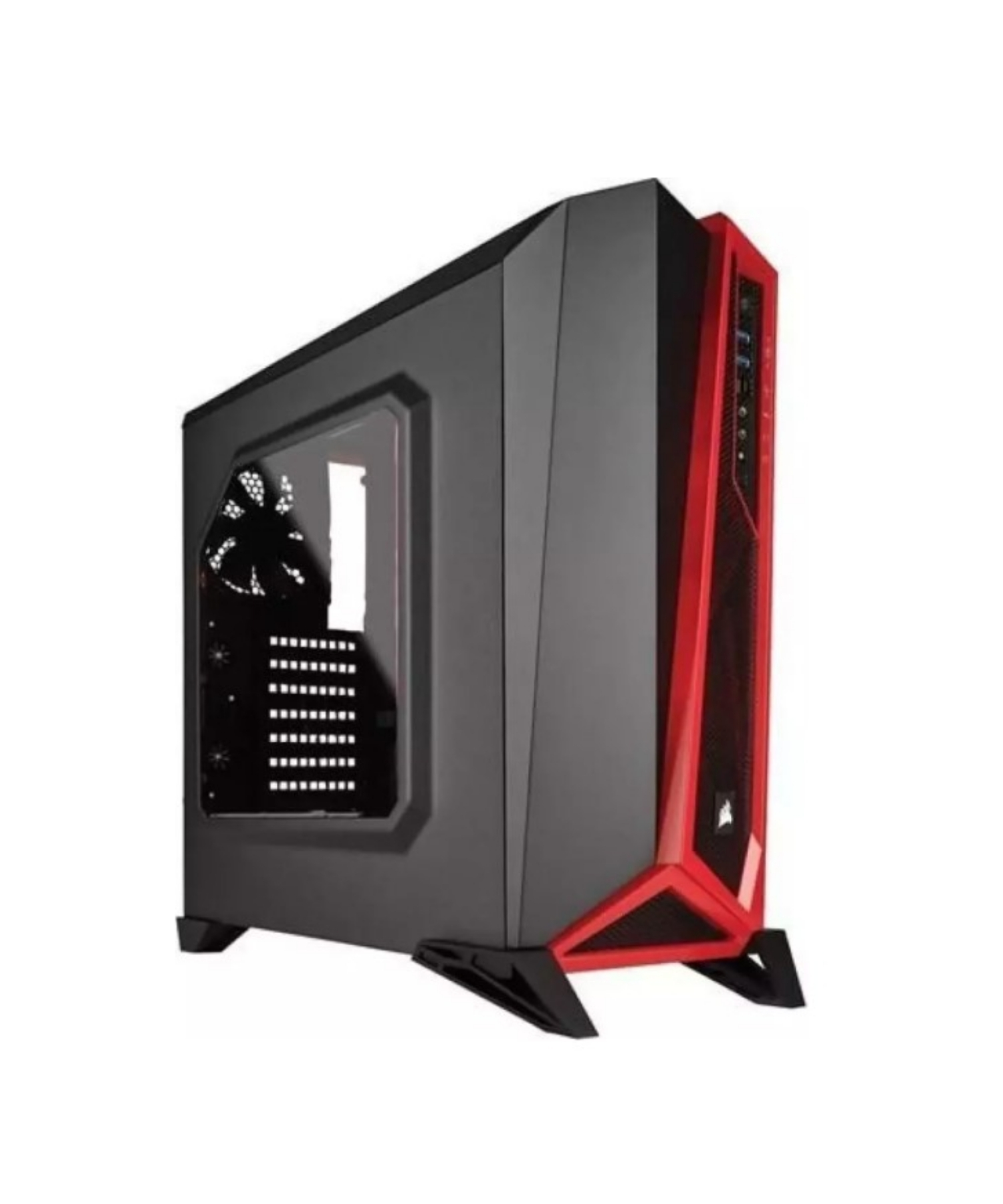 KASA CORSAİR CARBİDE SPEC-ALPHA SİYAH/KIRMIZI PENCERELİ GAMİNİG MİD TOWER KASA ( PSU YOK )