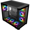 KASA GAMEBOOSTER GB-G2851BB SEA VİEW USB 3.0, ATX 7 X ARGB FANLI, SİYAH KASA (PSU YOK)