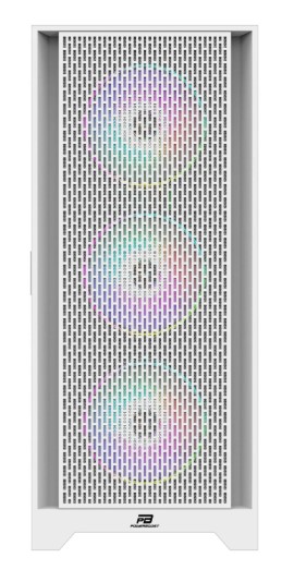 KASA POWERBOOST PB-P1601BW USB 3.0 MESH ARGB FANLI GAMİNG BEYAZ KASA  (PSU YOK)
