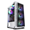 KASA POWERBOOST PB-T001BW FULL BEYAZ MESH PANEL RGB FAN KASA  (PSU YOK)