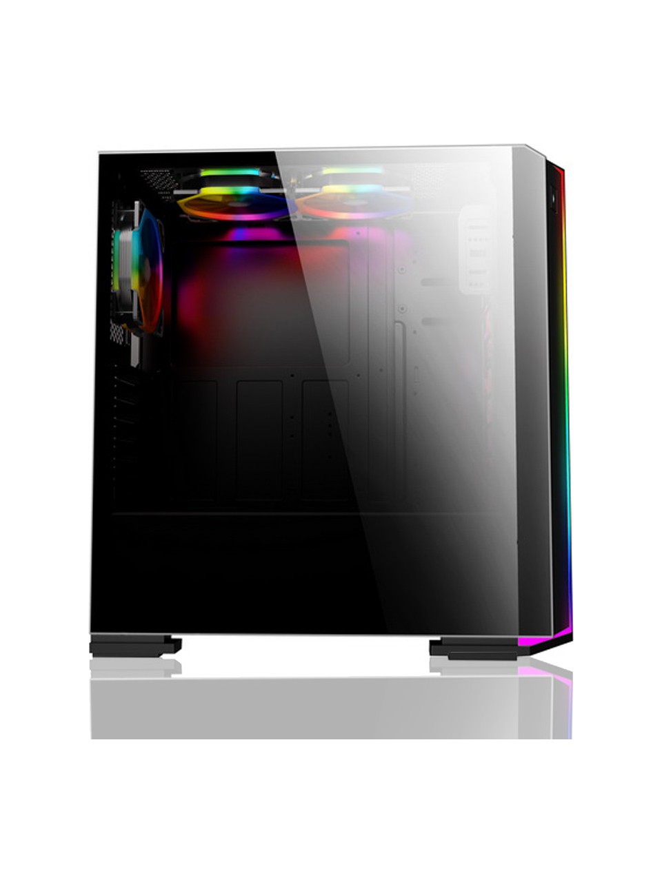 KASA POWERBOOST VK-G3906S USB3.0 SİYAH RAİNBOW RGB FAN STRİP KASA (PSU YOK)