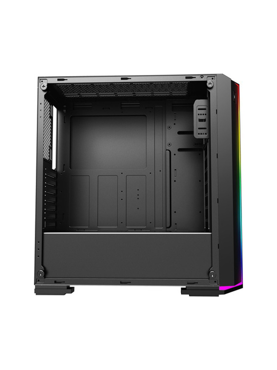 KASA POWERBOOST VK-G3906S USB3.0 SİYAH RAİNBOW RGB FAN STRİP KASA (PSU YOK)