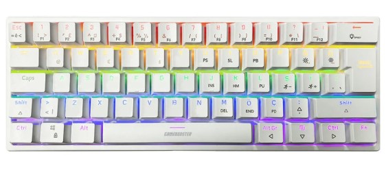 KLAVYE GAMEBOOSTER G11 GHOST RAİNBOW AYDINLATMALI BEYAZ MEKANİK GAMİNG KLAVYE