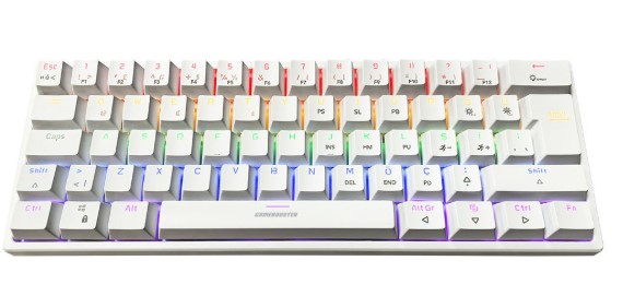 KLAVYE GAMEBOOSTER G11 GHOST RAİNBOW AYDINLATMALI BEYAZ MEKANİK GAMİNG KLAVYE