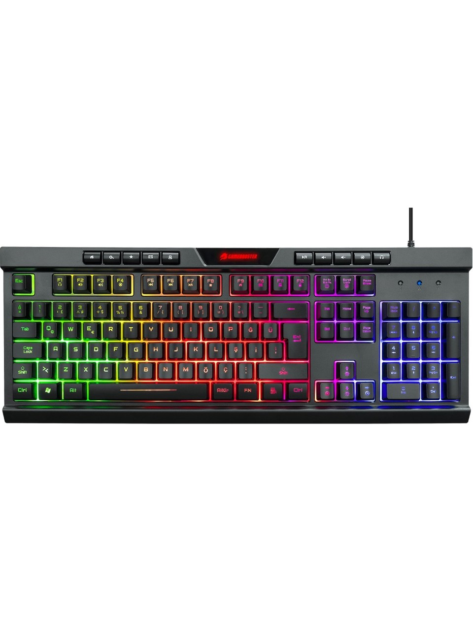 KLAVYE GAMEBOOSTER G69K OUTLANDER RAİNBOW AYDINLATMALI MEMBRANE OYUN KLAVYESİ