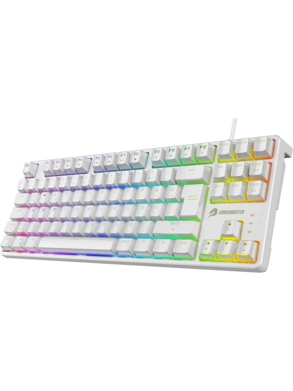 KLAVYE KABLOLU GAMING GAMEBOOSTER G23W ENİGMA TKL RAİNBOW AYDINLATMALI RED SWİTCH MEKANİK BEYAZ OYUN KLAVYESİ KLAVYE KABLOLU GAMING GAMEBOOSTER G23W ENİGMA TKL RAİNBOW AYDINLATMALI RED SWİTCH MEKANİK BEYAZ OYUN KLAVYESİ