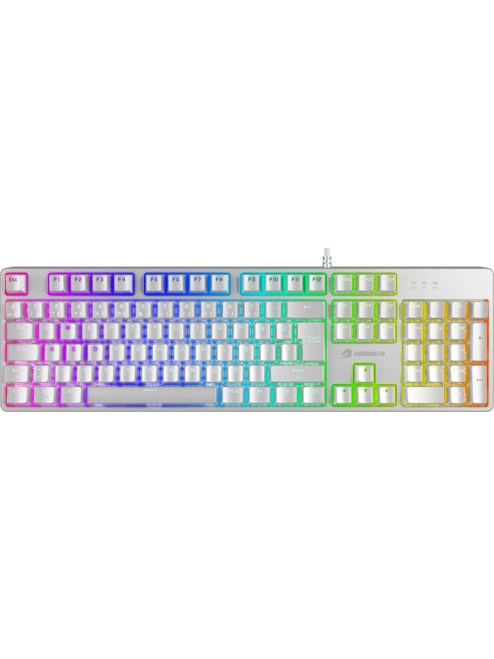 KLAVYE KABLOLU GAMING GAMEBOOSTER G24W ENİGMA RAİNBOW AYDINLATMALI RED SWİTCH MEKANİK BEYAZ OYUN KLAVYESİ KLAVYE KABLOLU GAMING GAMEBOOSTER G24W ENİGMA RAİNBOW AYDINLATMALI RED SWİTCH MEKANİK BEYAZ OYUN KLAVYESİ