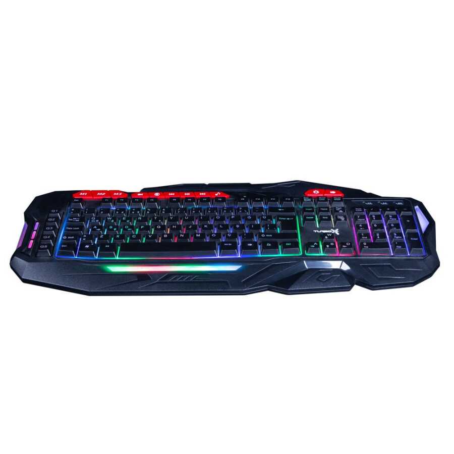 KLAVYE KABLOLU GAMING TURBOX BLADE DANCER TR-GK103 USB RAINBOW AYDINLATMA