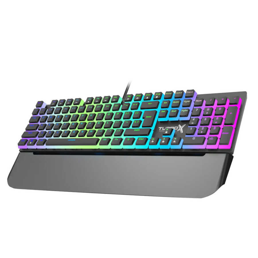KLAVYE KABLOLU GAMING TURBOX TR-MK10PD RGB SİYAH MEKANİK RAİNBOW KLAVYE
