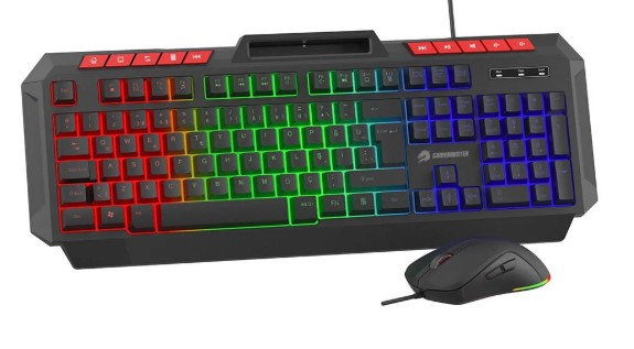 KLAVYE SET GAMEBOOSTER KM-11B KNİGHT SİYAH KLAVYE MOUSEGAMING