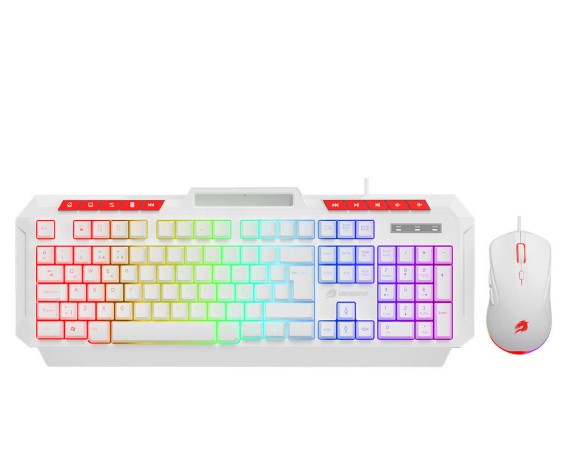 KLAVYE SET GAMEBOOSTER KM-11W KNİGHT BEYAZ KLAVYE MOUSE SET