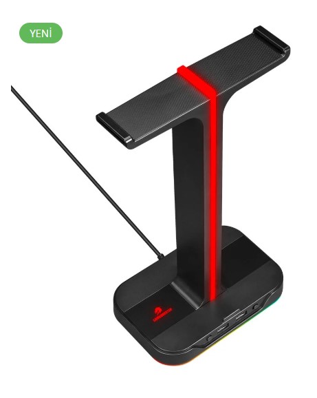KULAKLIK GAMEBOOSTER HS01 RGB AYDINLATMALI İKİLİ KULAKLIK STANDI KULAKLIK GAMEBOOSTER HS01 RGB AYDINLATMALI İKİLİ KULAKLIK STANDI