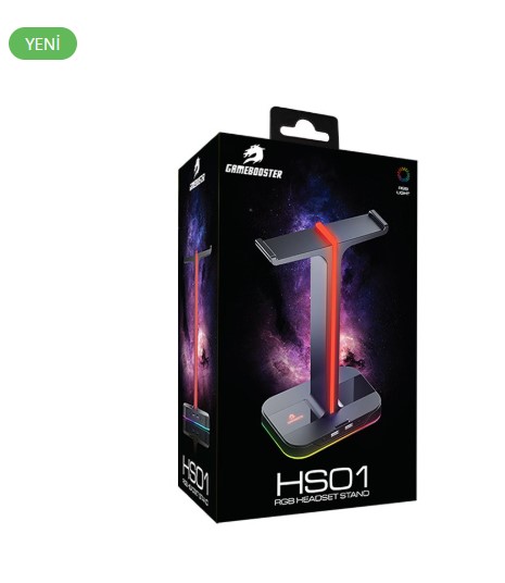 KULAKLIK GAMEBOOSTER HS01 RGB AYDINLATMALI İKİLİ KULAKLIK STANDI KULAKLIK GAMEBOOSTER HS01 RGB AYDINLATMALI İKİLİ KULAKLIK STANDI