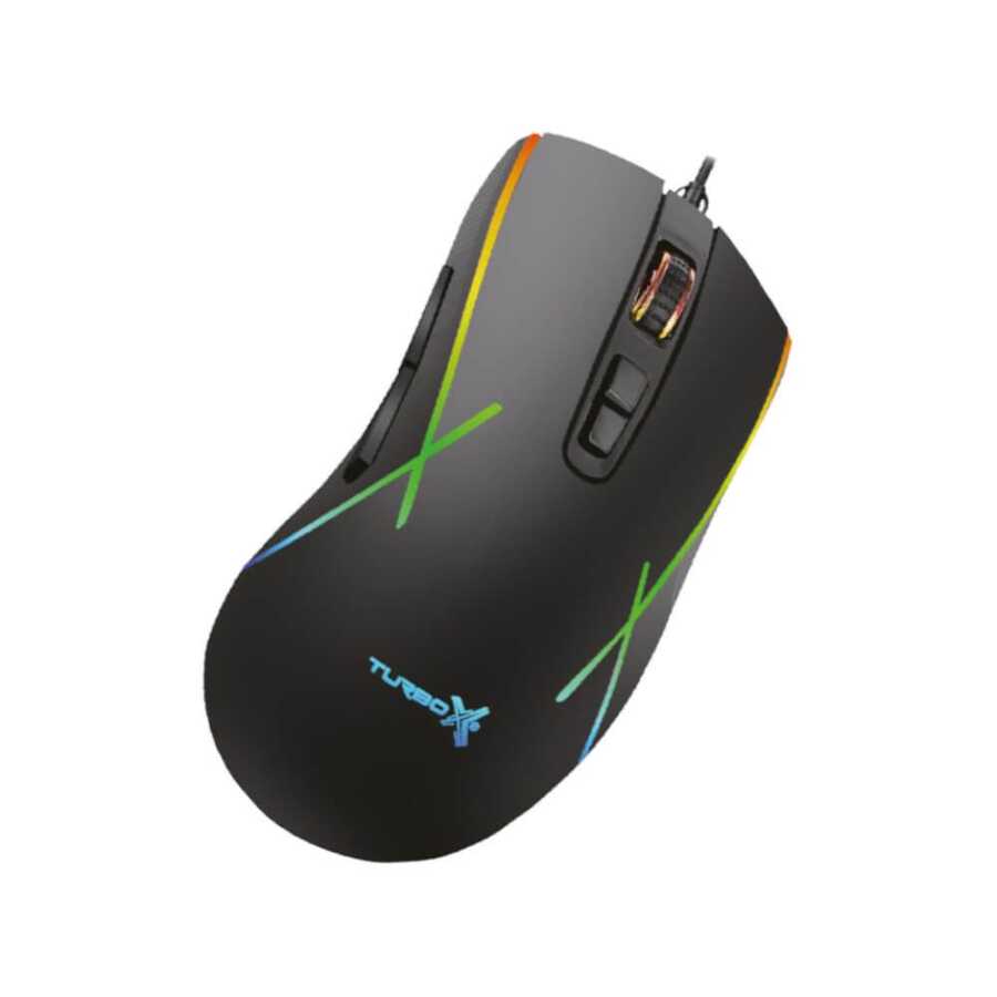 MOUSE KABLOLU GAMİNG TURBOX NEW DESING TR-M5 3200DPİ RGB SİYAH