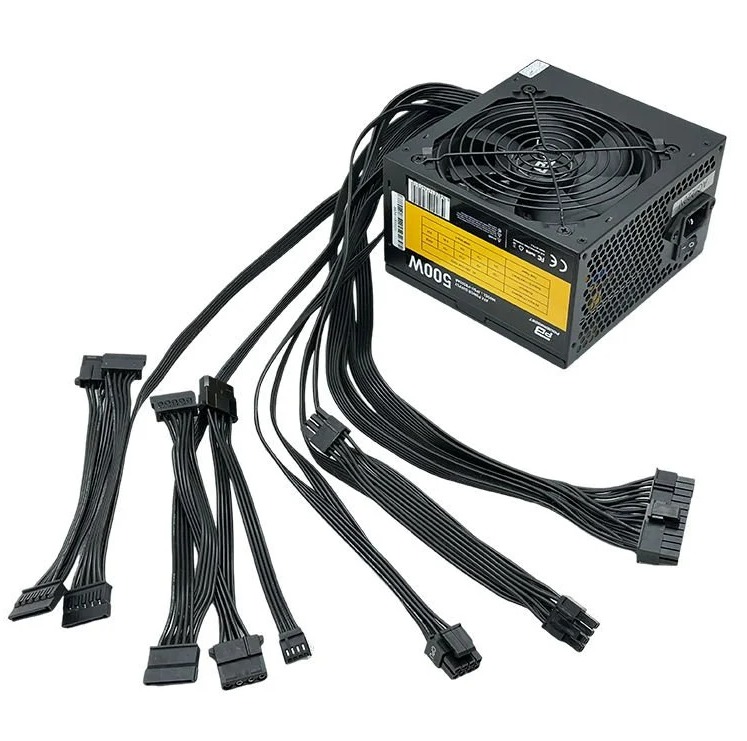 POWER SUPPLY 500W POWERBOOST PB500AR APFC 2*PCI-E 6+2 PİN 12CM SİYAH FANLI ATX PSU (RETAİL BOX)