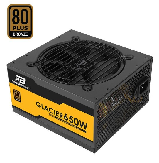 POWER SUPPLY 650W 80+ BRONZE POWERBOOST BST-ATX650B GLACIER SEMİ MODÜLER 12CM FANLI ATX PSU
