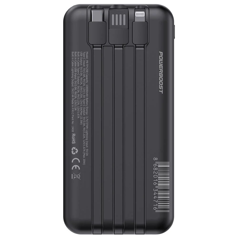 POWERBANK POWERBOOST NIGHT 125B 10.000MAH 22.5W DAHİLİ KABLOLU LCD SİYAH TAŞINABİLİR ŞARZ CİHAZI POWERBANK POWERBOOST NIGHT 125B 10.000MAH 22.5W DAHİLİ KABLOLU LCD SİYAH TAŞINABİLİR ŞARZ CİHAZI