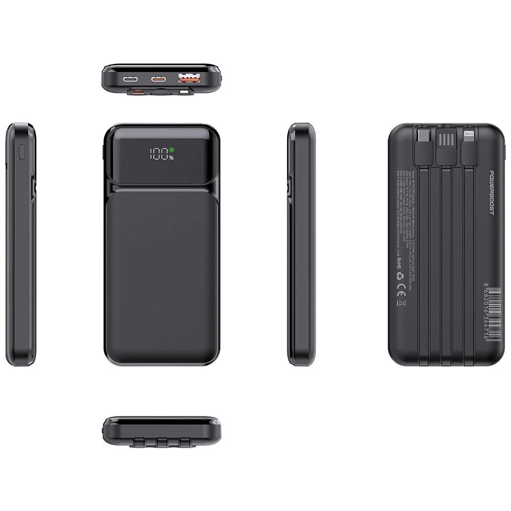 POWERBANK POWERBOOST NIGHT 125B 10.000MAH 22.5W DAHİLİ KABLOLU LCD SİYAH TAŞINABİLİR ŞARZ CİHAZI POWERBANK POWERBOOST NIGHT 125B 10.000MAH 22.5W DAHİLİ KABLOLU LCD SİYAH TAŞINABİLİR ŞARZ CİHAZI