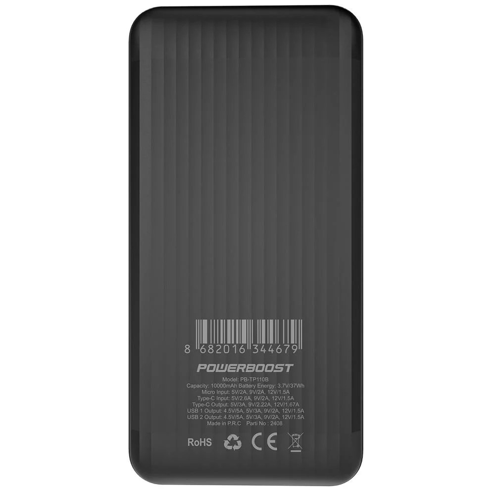 POWERBANK POWERBOOSTPRIME 110B 10.000MAH PD20W TYPE-C HCS22.5W SİYAH TAŞINABİLİR ŞARZ CİHAZI POWERBANK POWERBOOSTPRIME 110B 10.000MAH PD20W TYPE-C HCS22.5W SİYAH TAŞINABİLİR ŞARZ CİHAZI