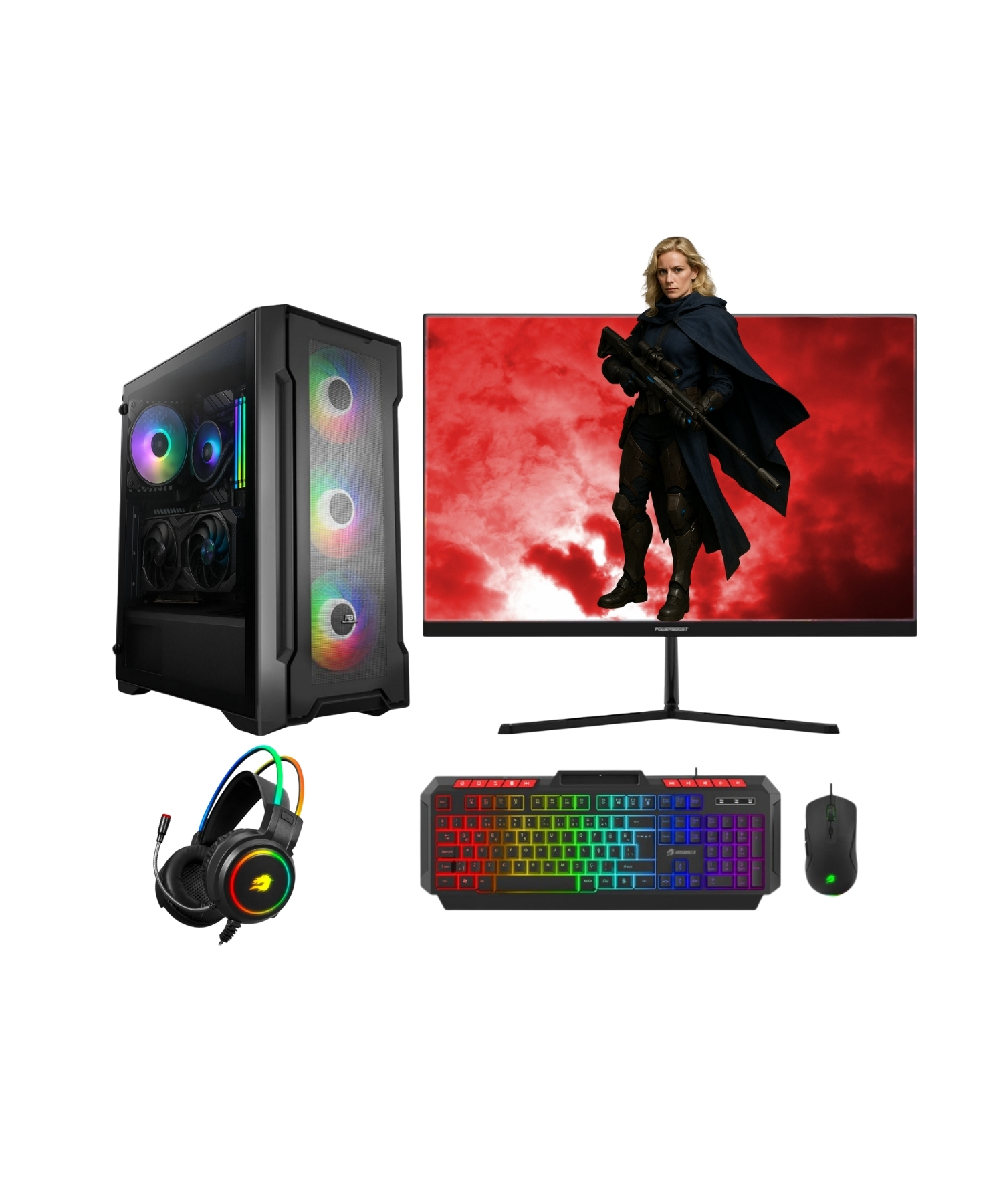 POWERBOOST İ7 13.NESİL 13700KF 32GB DDR5 1TB M2 5060Tİ VGA 