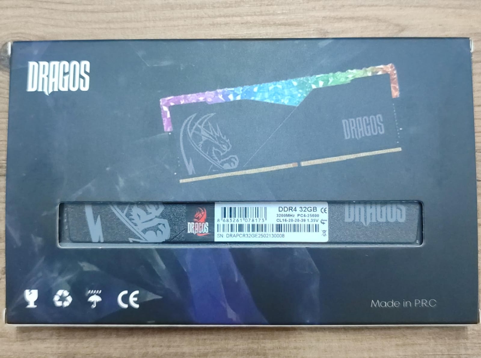 RAM PC 32GB DDR4 3200 MHZ DRAGOS SİRİUS VEGA X SİYAH PCB RGB