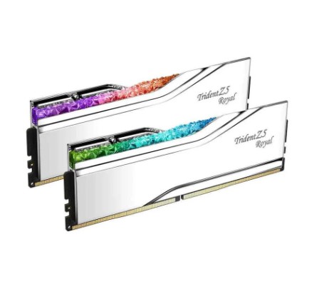 RAM PC 32GB GSKILL TRİDENT Z5 ROYAL SİLVER RGB DDR5-7600MHZ CL36 (2X16GB) DUAL 1.40V