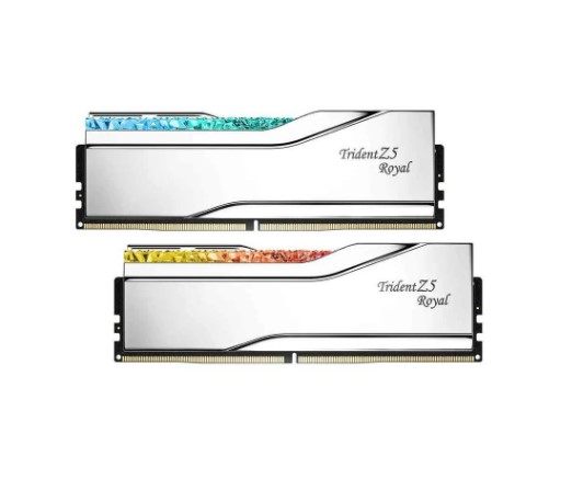 RAM PC 64GB GSKILL TRİDENT Z5 ROYAL SİLVER RGB DDR5-6400MHZ CL32 64GB (2X32GB) DUAL 1.40V