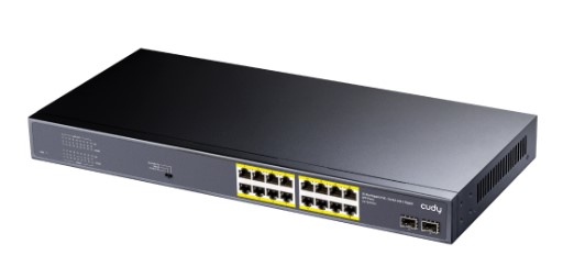 SWİTCH 16 PORT CUDY GS1020PS2 10/100/1000MBPS 2*SFP VLAN&EXTEND 200W 19