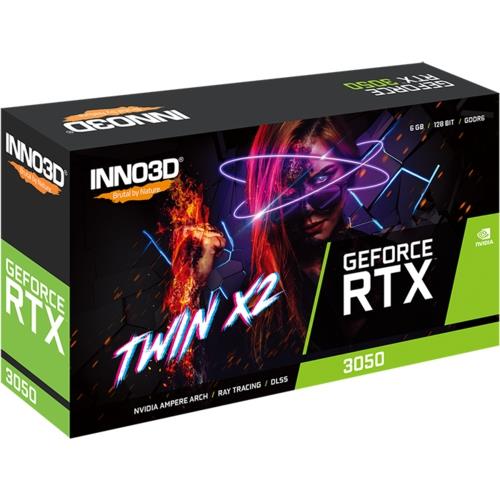 VGA 6GB INNO3D RTX3050 TWIN GDDR6 DVI HDMI DPLAY 96 BİT (N30502-06D6-1711VA60)