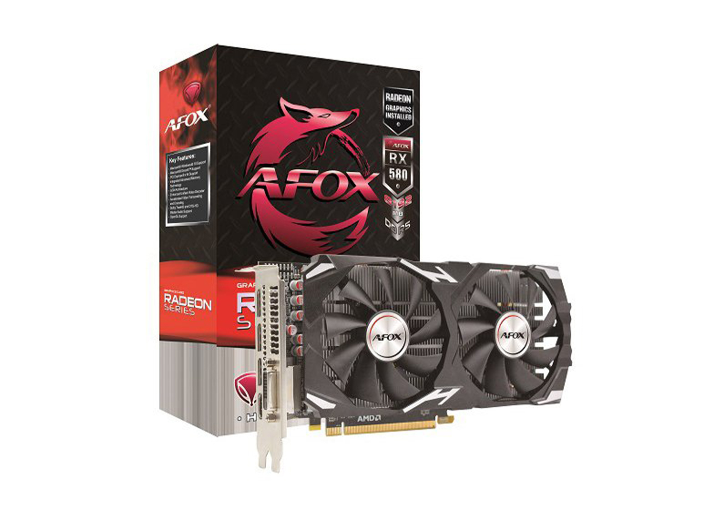 VGA 8GB AFOX RX580 256BİT GDDR5 HDMI VGA DVI EKRAN KARTI